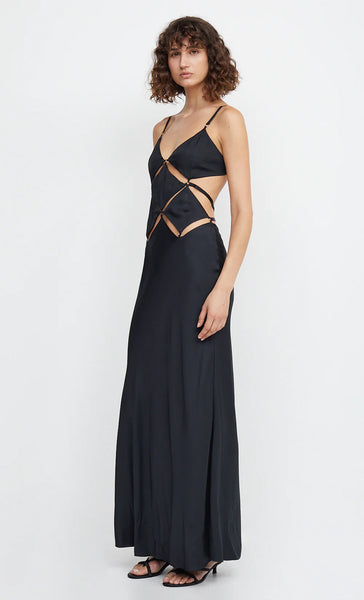 BEC BRIDGE DIAMOND DAYS STRAP MAXI DRESS Black