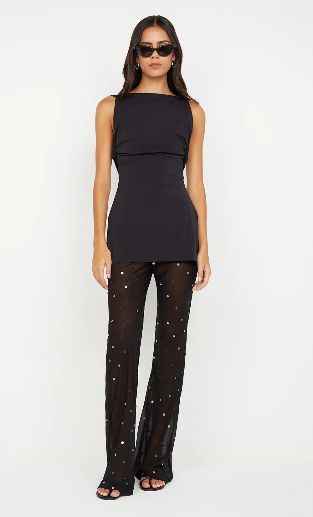 Elysian Collective Bec and Bridge Domenic Boatneck Top Black