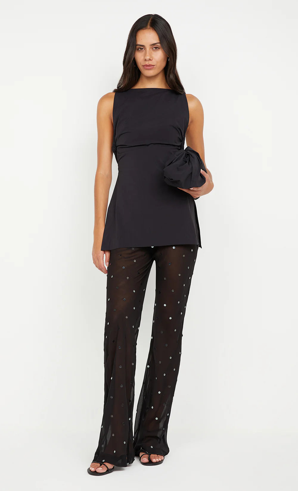 Elysian Collective Bec and Bridge Domenic Boatneck Top Black