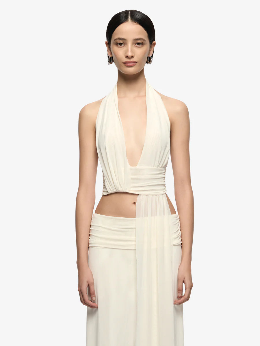 Elysian Collective Bec + Bridge Eva Drape Top Snow