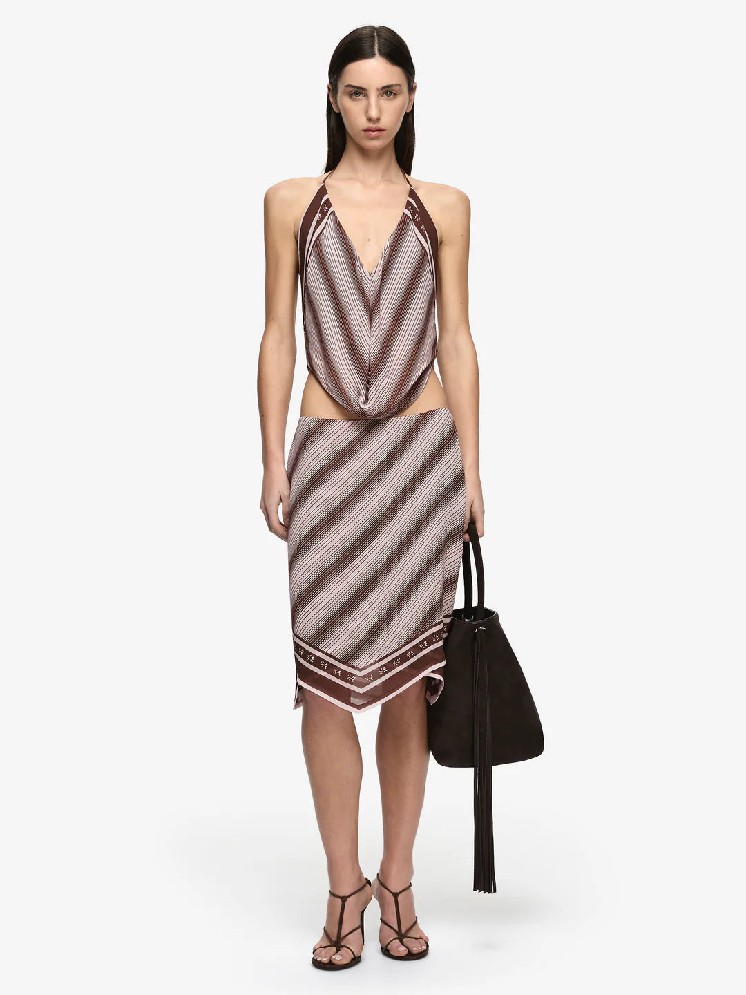 Elysian Collective Bec + Bridge Evely Midi Skirt Geo Scarf Print
