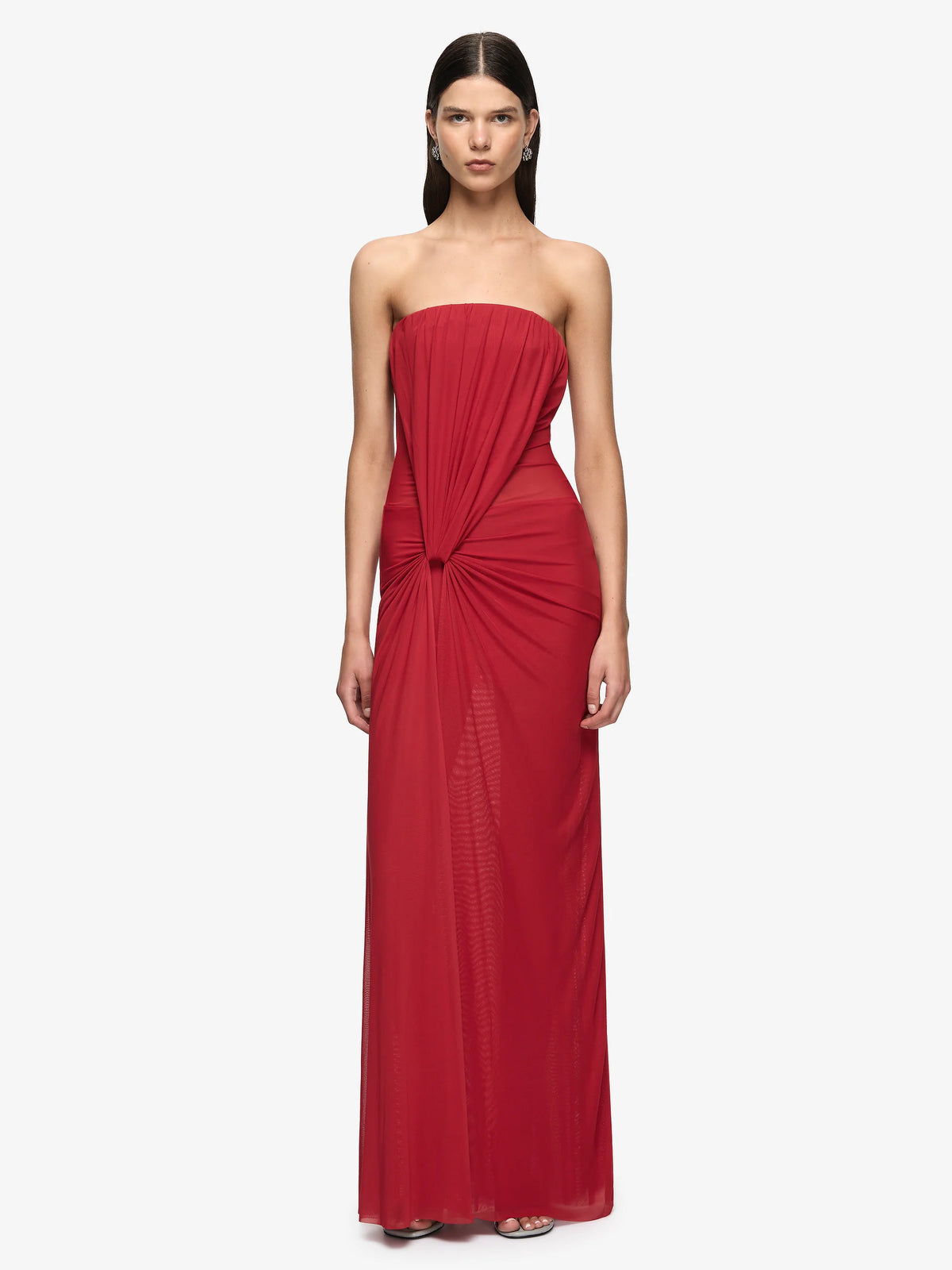 Elysian Collective Bec and Bridge Isora Strapless Maxi Dress Ruby Red