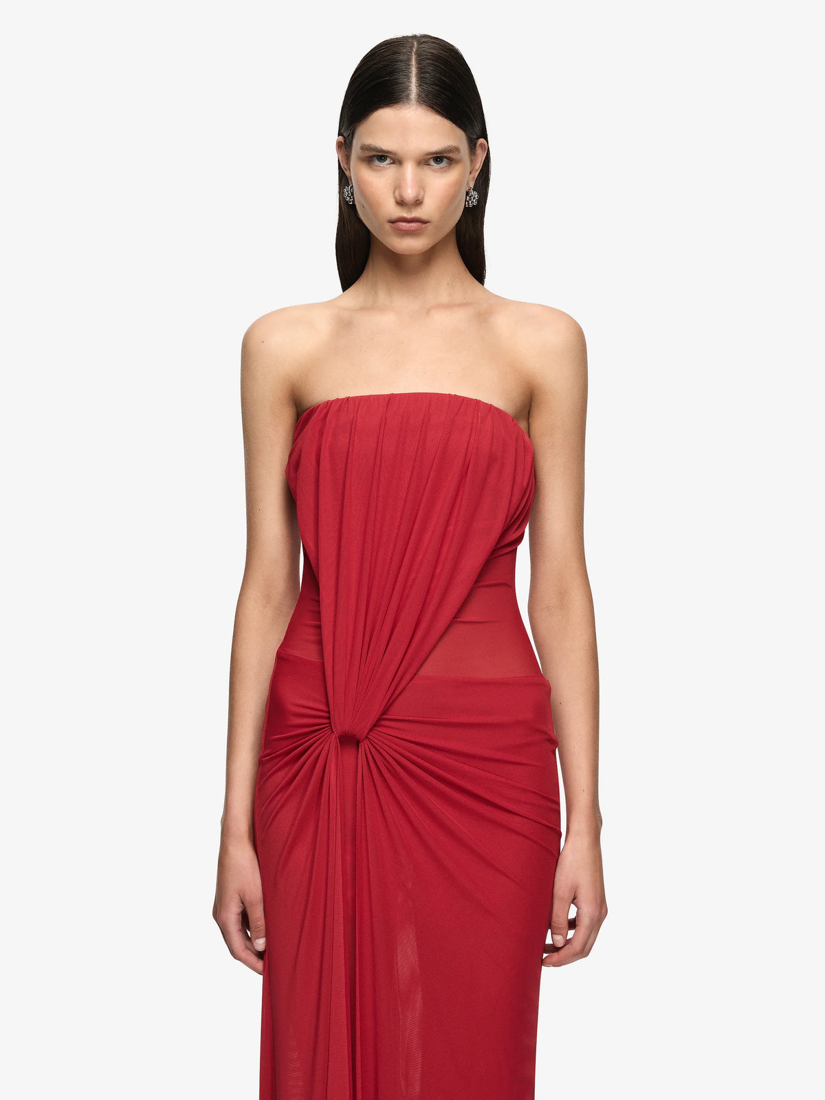 Elysian Collective Bec and Bridge Isora Strapless Maxi Dress Ruby Red