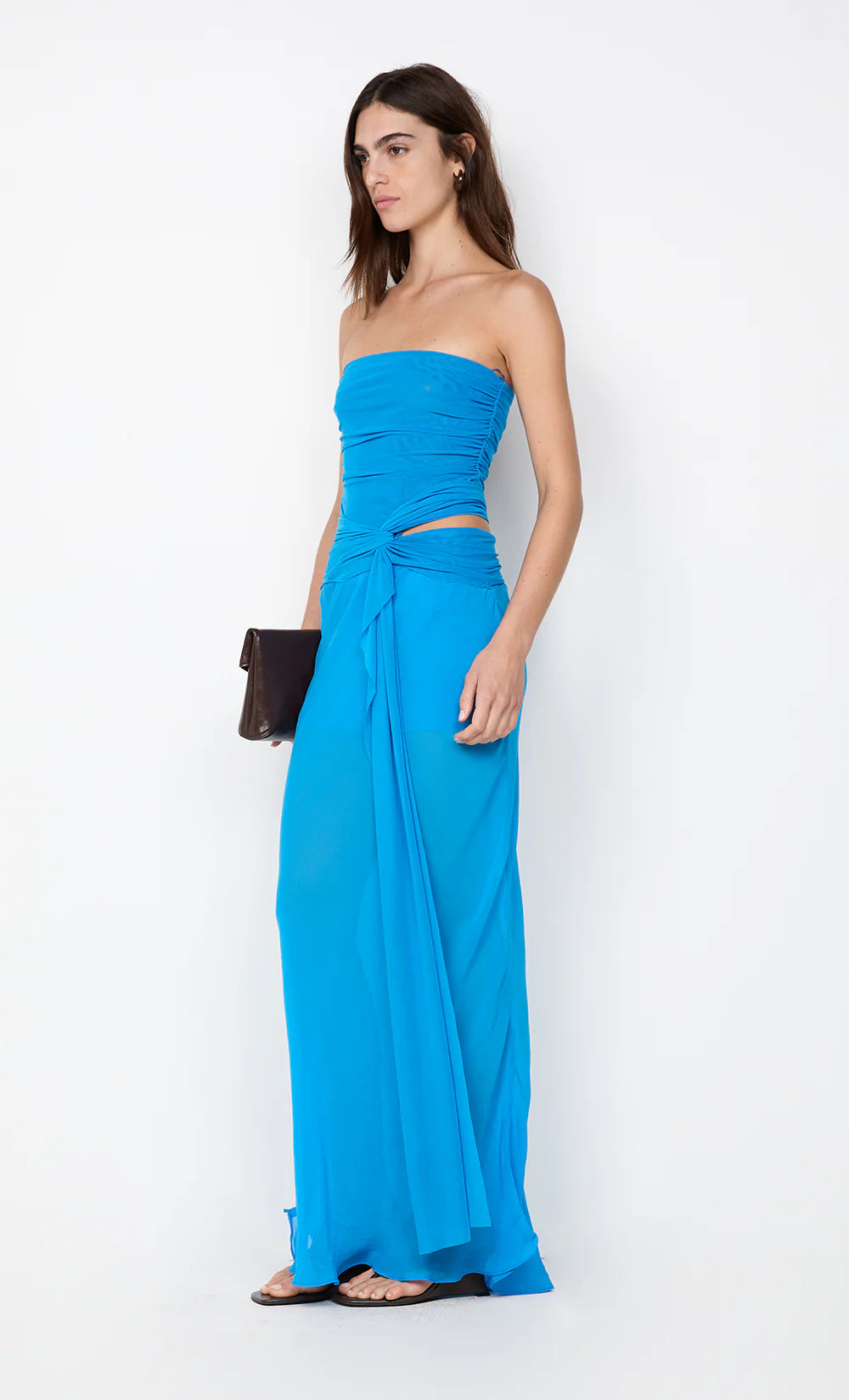 Elysian Collective Bec and Bridge Jehnaya Strapless Maxi Dress Aster Blue