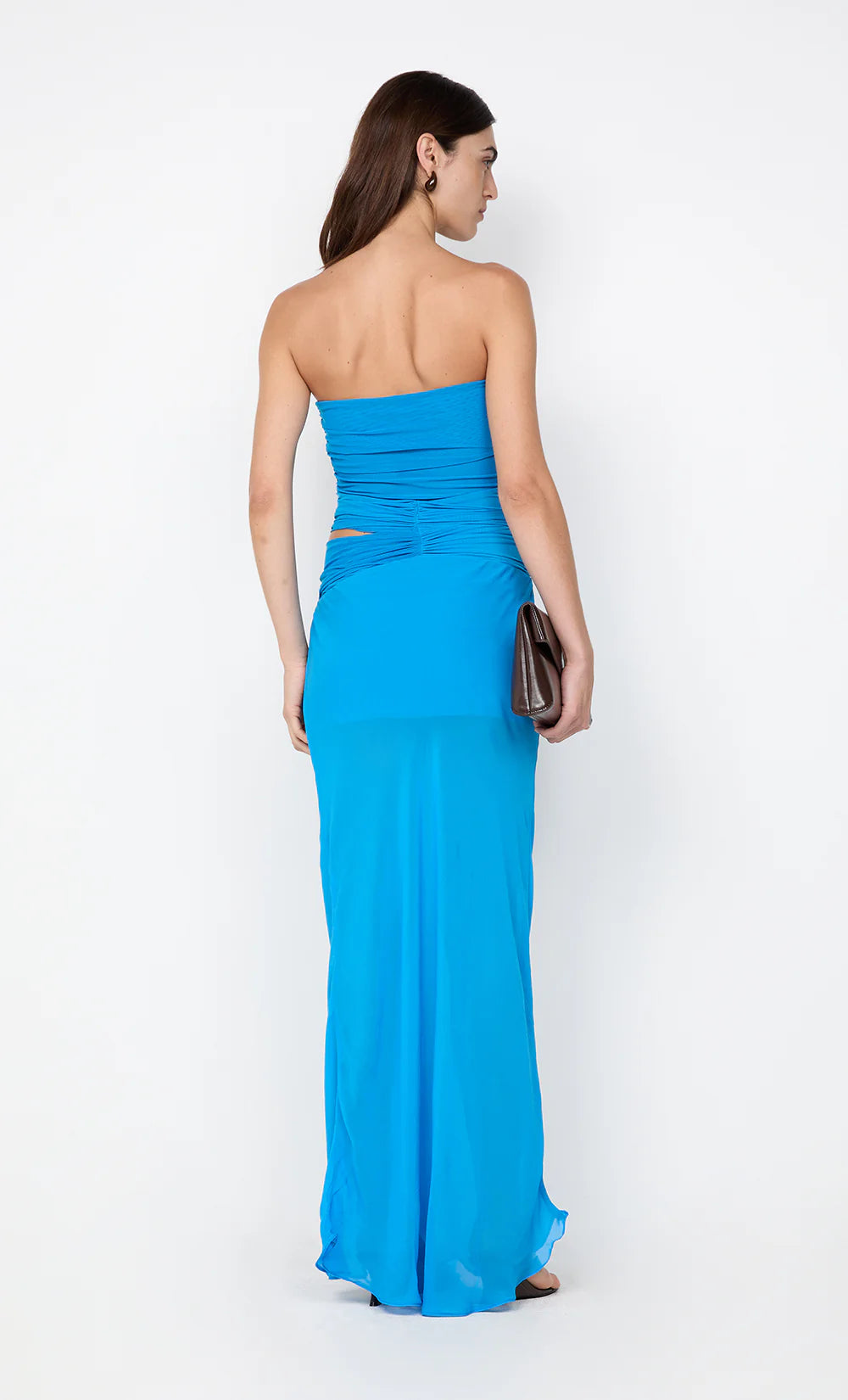 Elysian Collective Bec and Bridge Jehnaya Strapless Maxi Dress Aster Blue