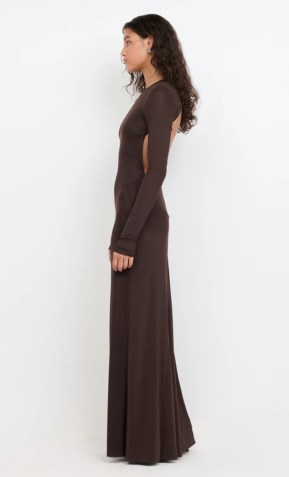 Elysian Collective Bec + Bridge Juniper Long Sleeve Maxi Dress Dark Chocolate