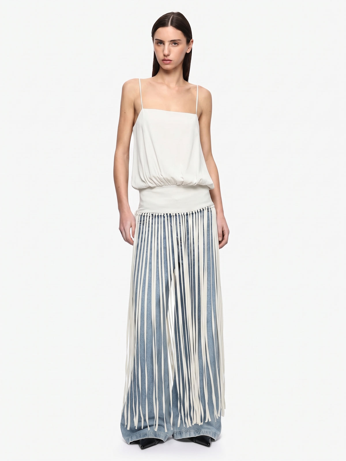 Elysian Collective Bec + Bridge Melissa Fringe Top Ivory