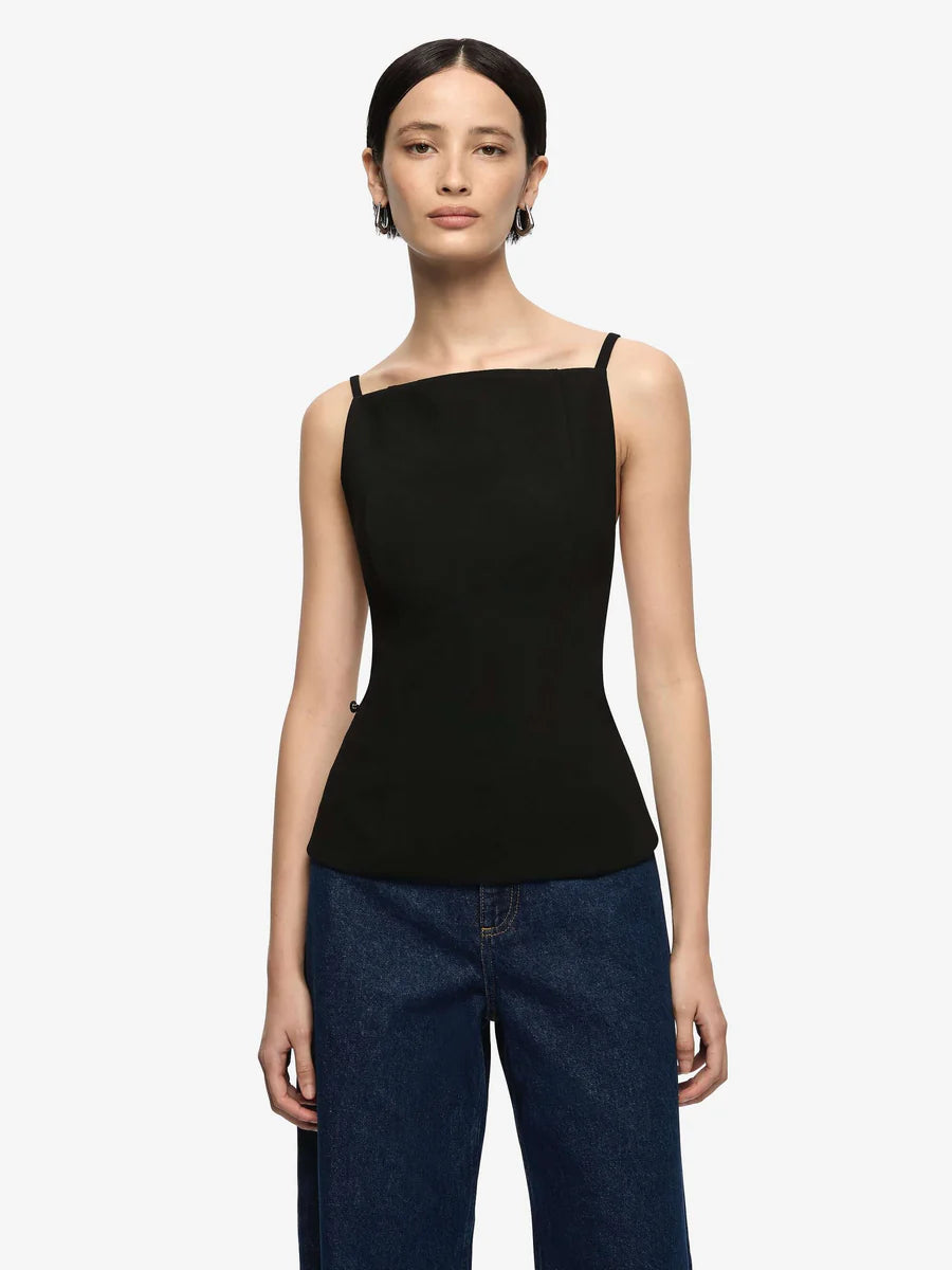 Elysian Collective Bec + Bridge Mor Backless Top Black