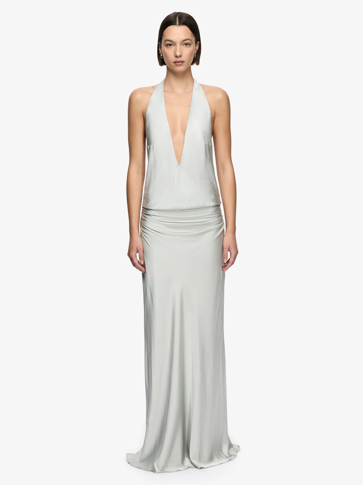 BEC + BRIDGE - NALU HALTER MAXI DRESS (SILVER)