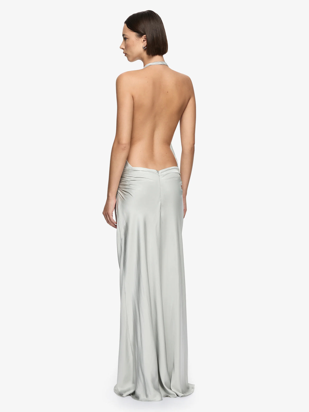 BEC + BRIDGE - NALU HALTER MAXI DRESS (SILVER)
