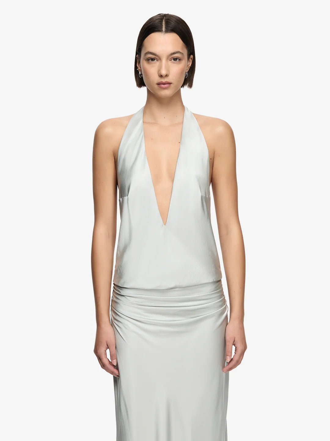 BEC + BRIDGE - NALU HALTER MAXI DRESS (SILVER)