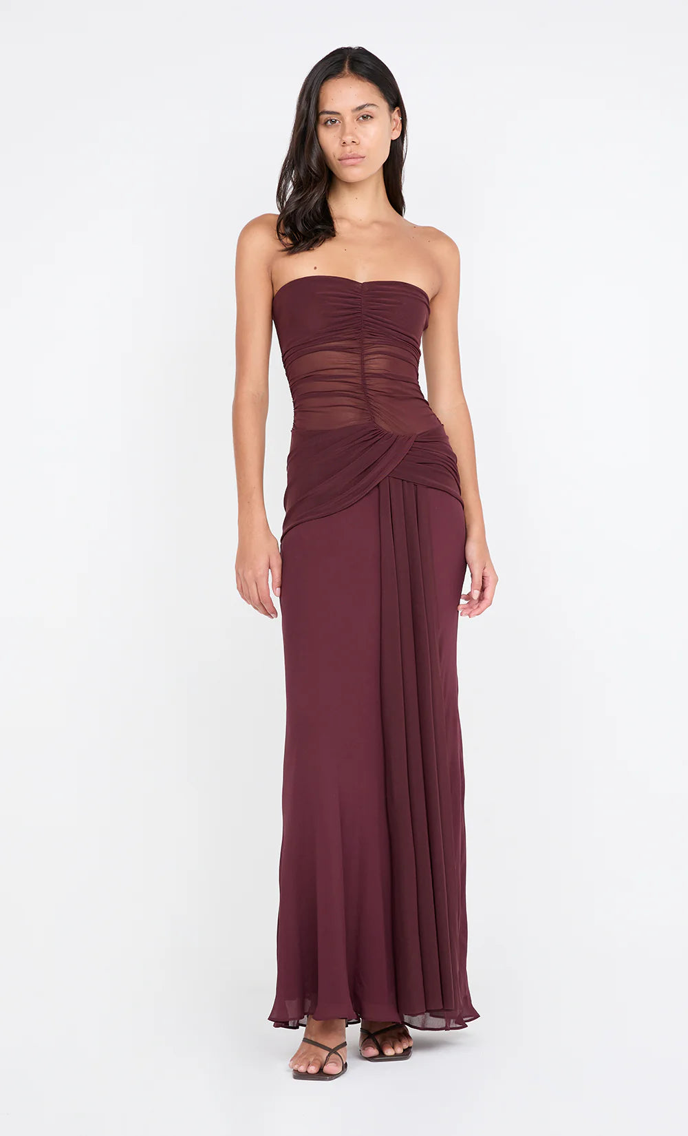 Elysian Collective Bec and Bridge Noemi Strapless Dress Plum
