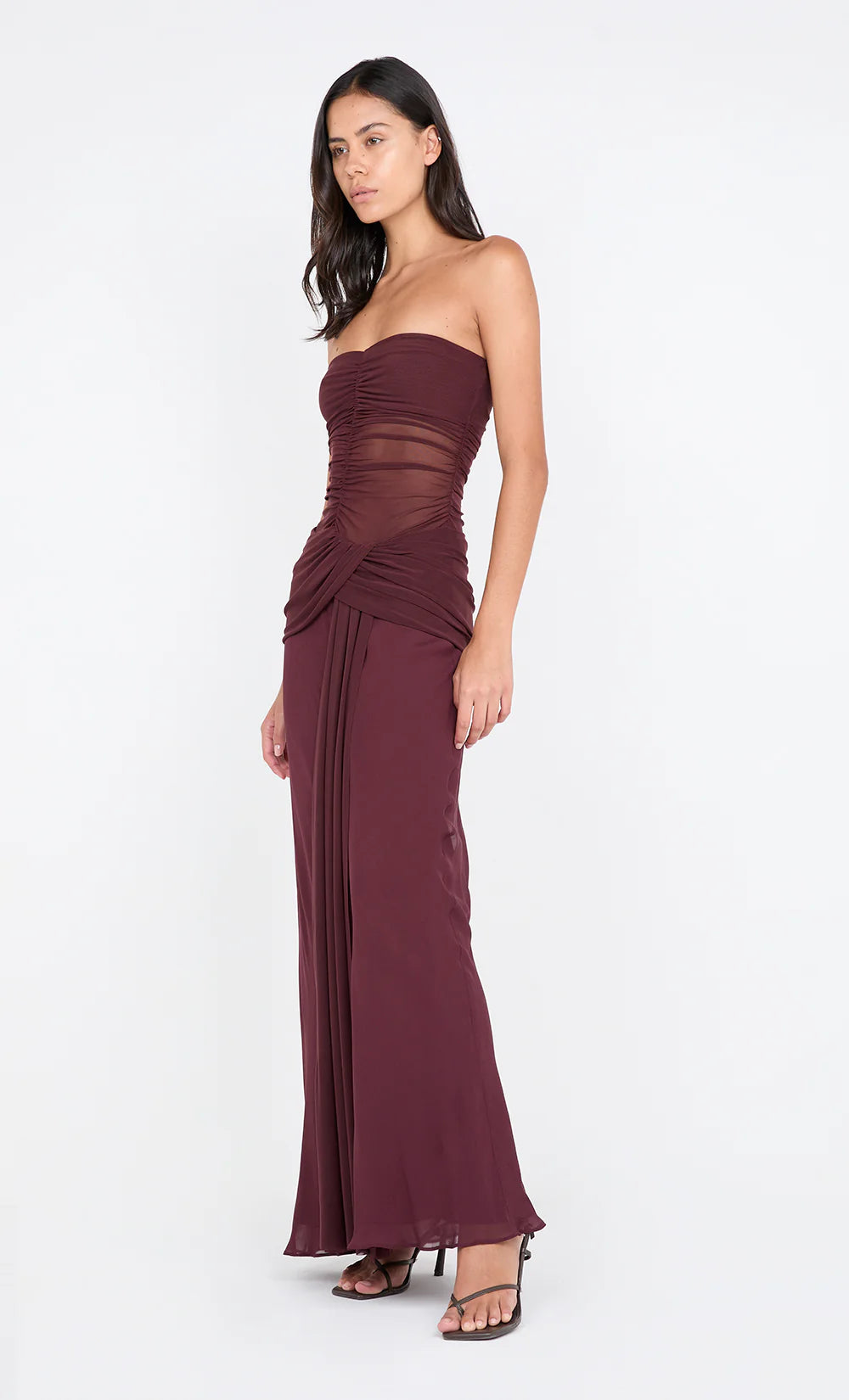 Elysian Collective Bec and Bridge Noemi Strapless Dress Plum