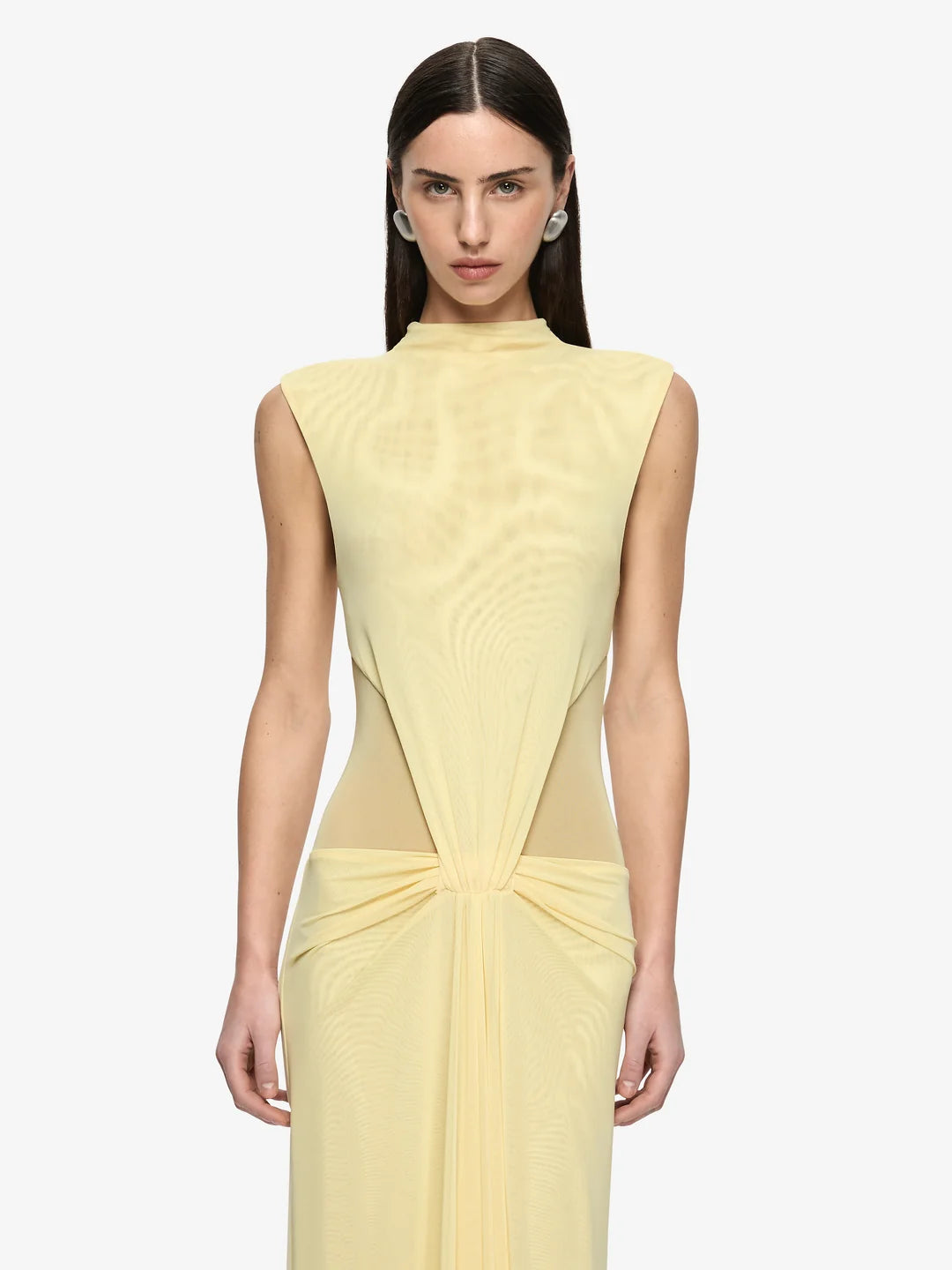 Elysian Collective Bec + Bridge Odea Gathered Maxi Dress Lemon Cream