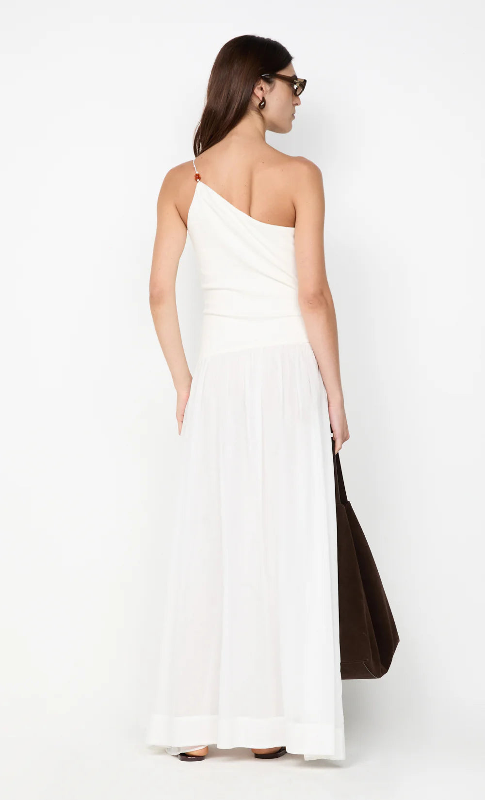Elysian Collective Bec and Bridge Sabine Asym Maxi Dress Ivory