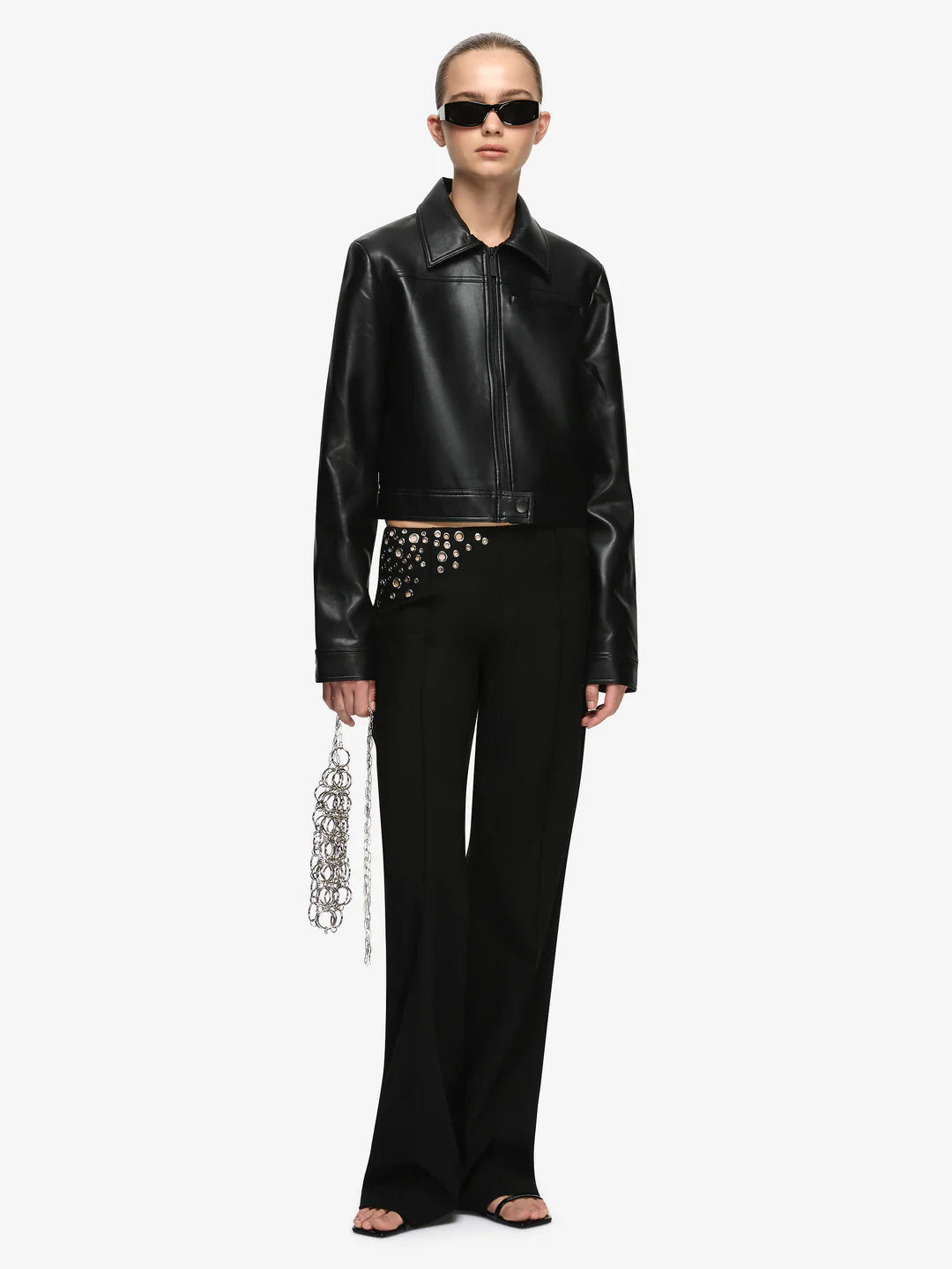 Elysian Collective Bec and Bridge Saphira Cropped Jacket Black