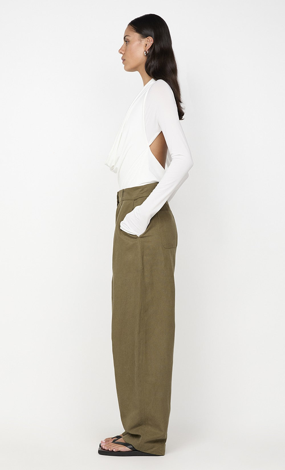 Elysian Collective Bec and Bridge Sonnie Cowl Bodysuit White