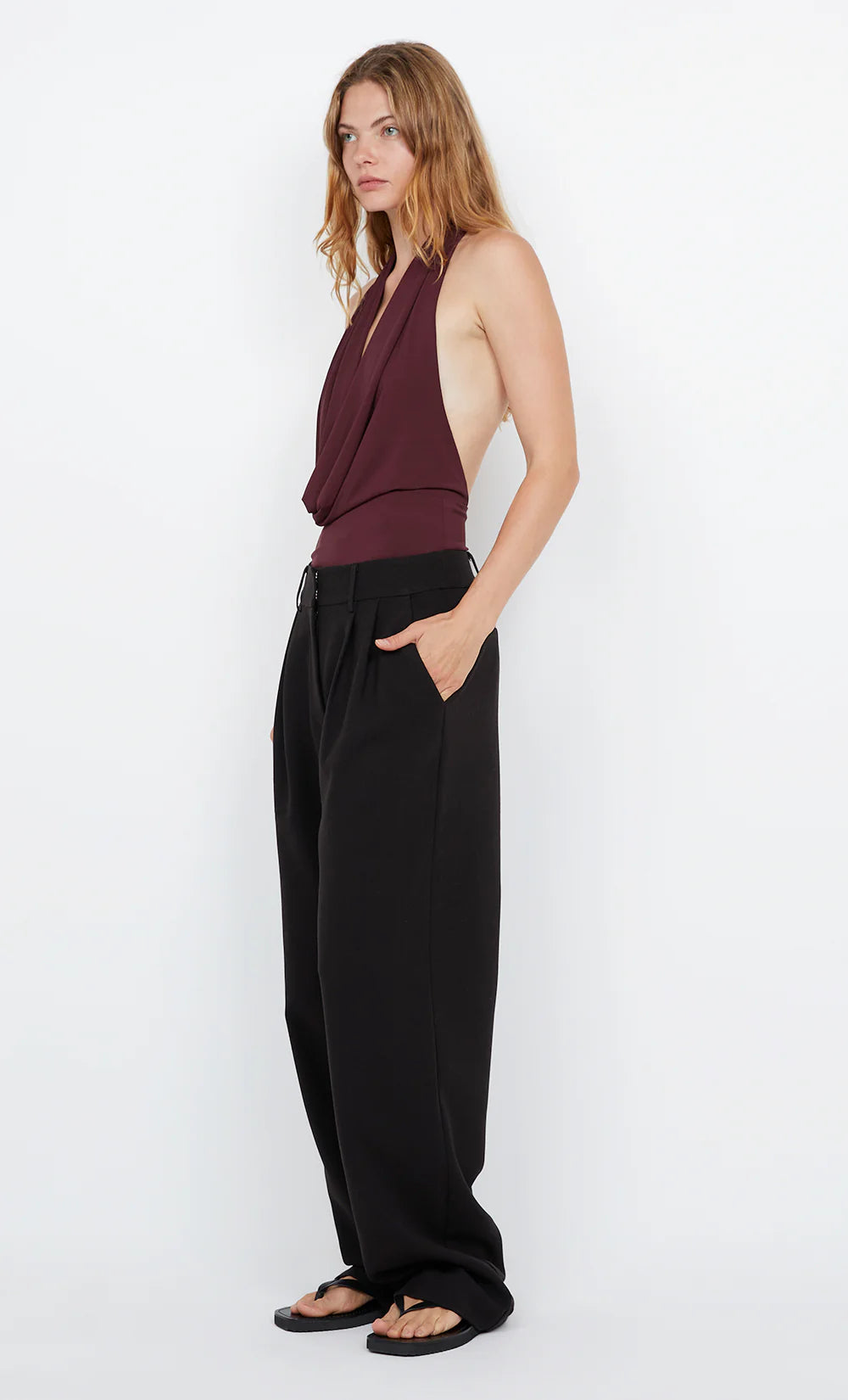 Elysian Collective Bec and Bridge Sonnie Halter Top Plum