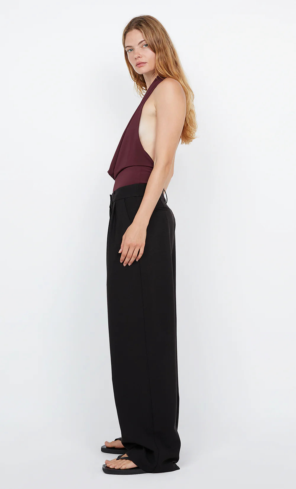 Elysian Collective Bec and Bridge Sonnie Halter Top Plum