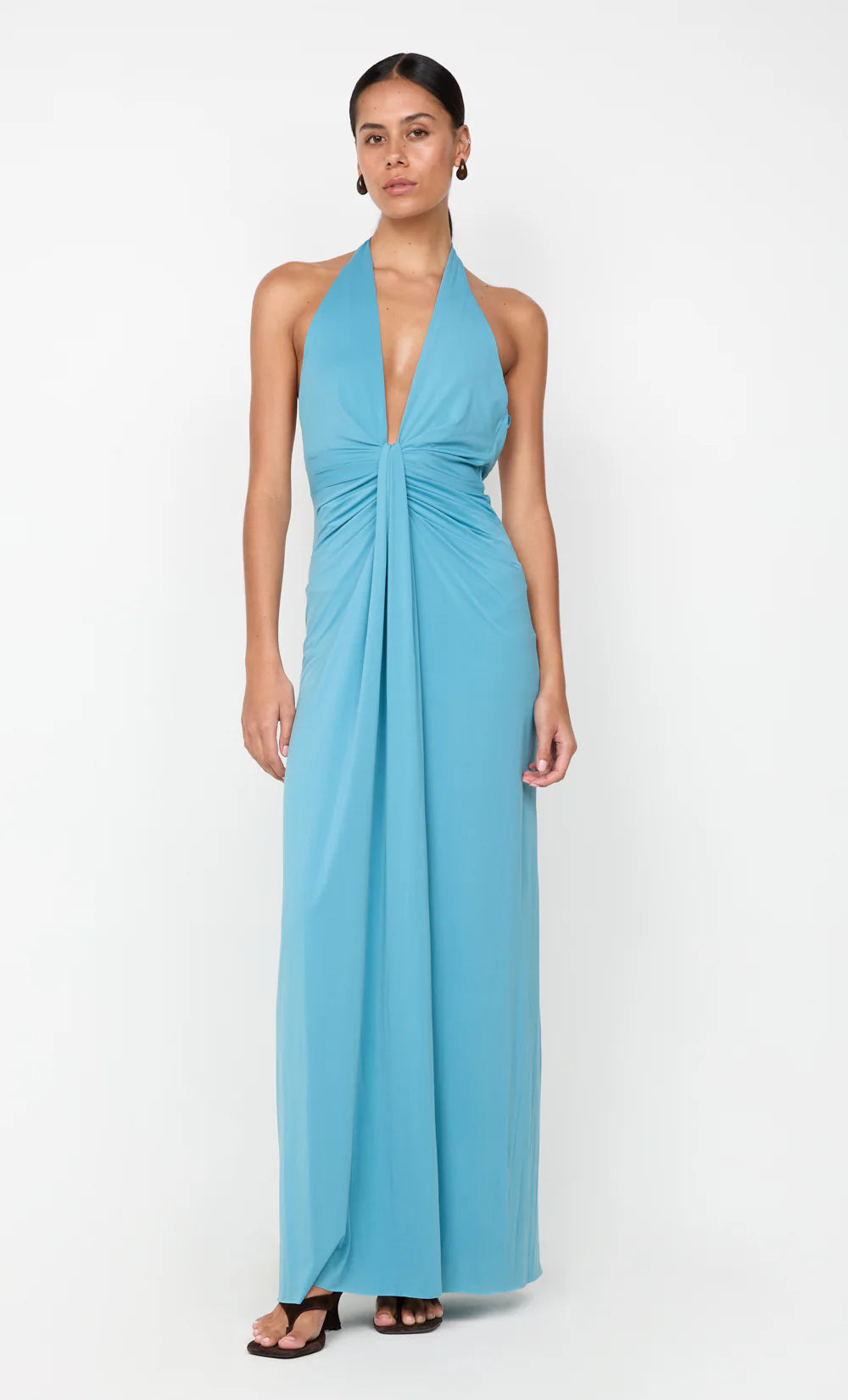Elysian Collective Bec + Bridge Tillie Drape Maxi Dress Seafoam