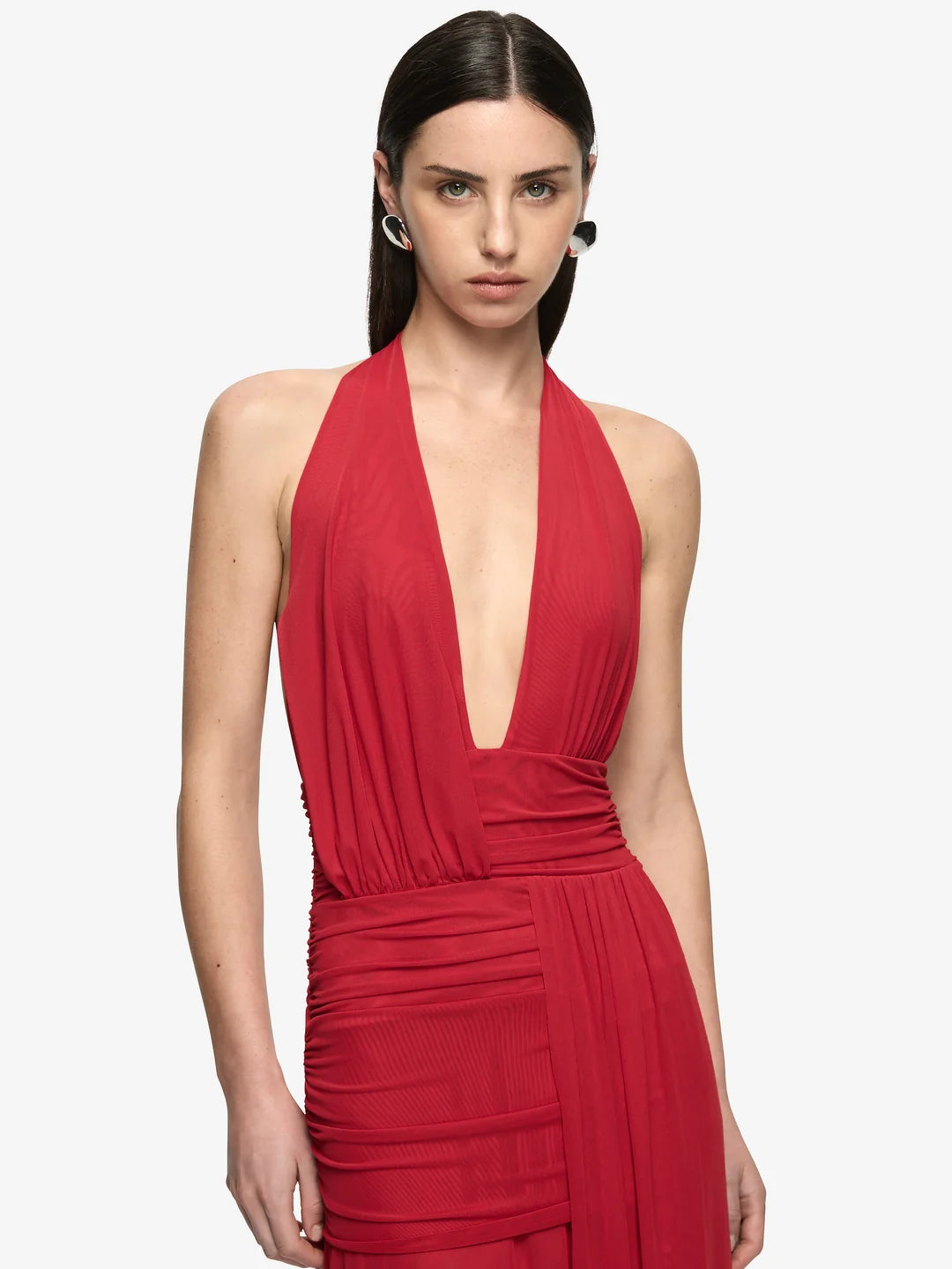 Elysian Collective Bec And Bridge Wren Drape Dress Ruby Red