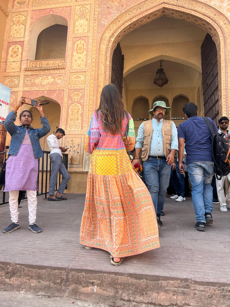 Elysian Collective Boteh Bon Bon Maxi Smock Dress