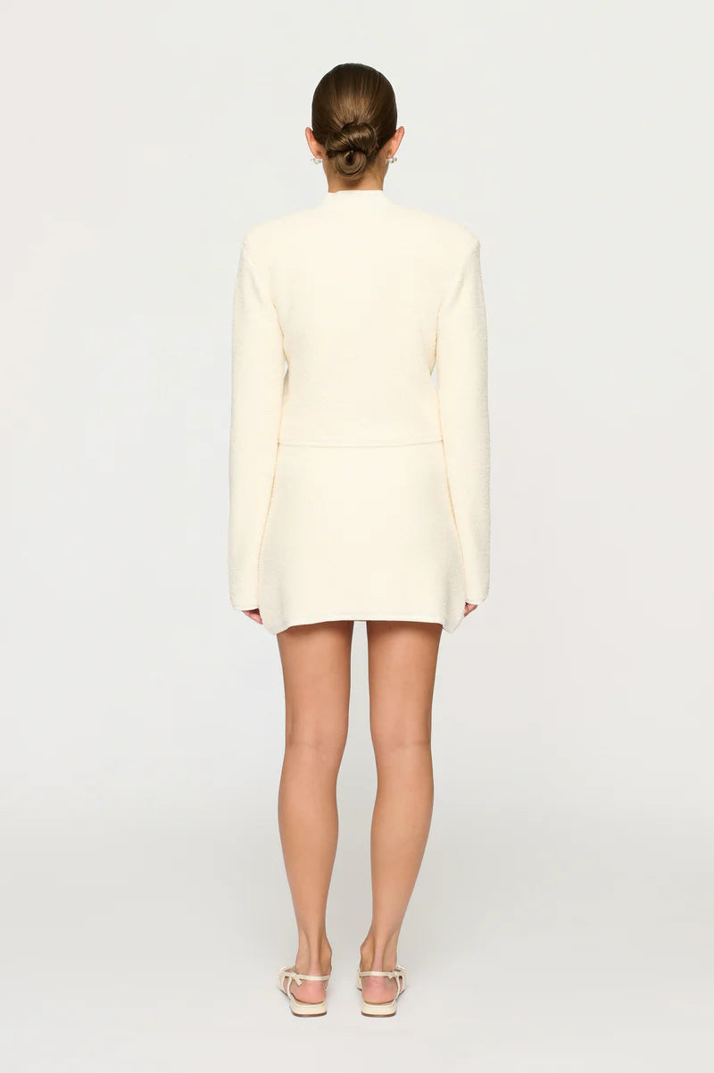 Elysian Collective Clea Caelia Boucle Knit Jacket Off White