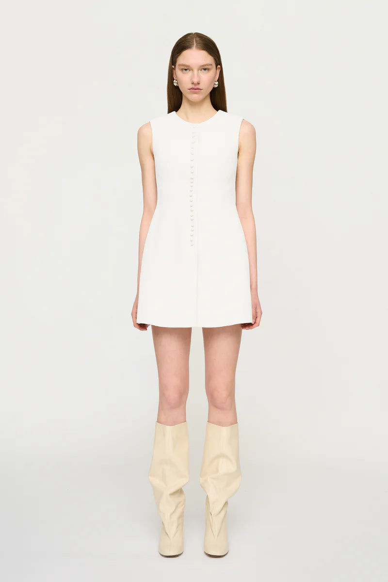 Elysian Collective Clea Galerie Cedar Mini Dress Off White
