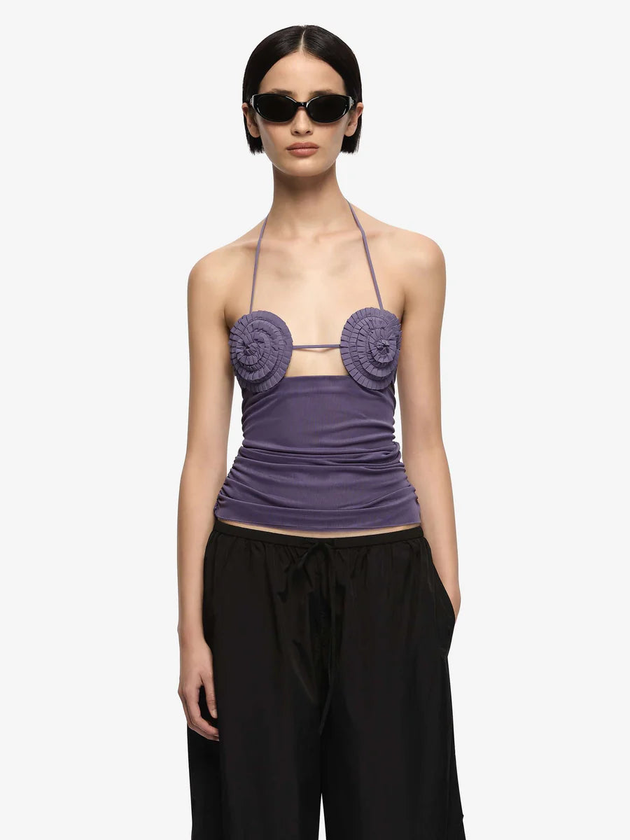 Elysian Collective Bec + Bridge Delila Spiral Top Amethyst