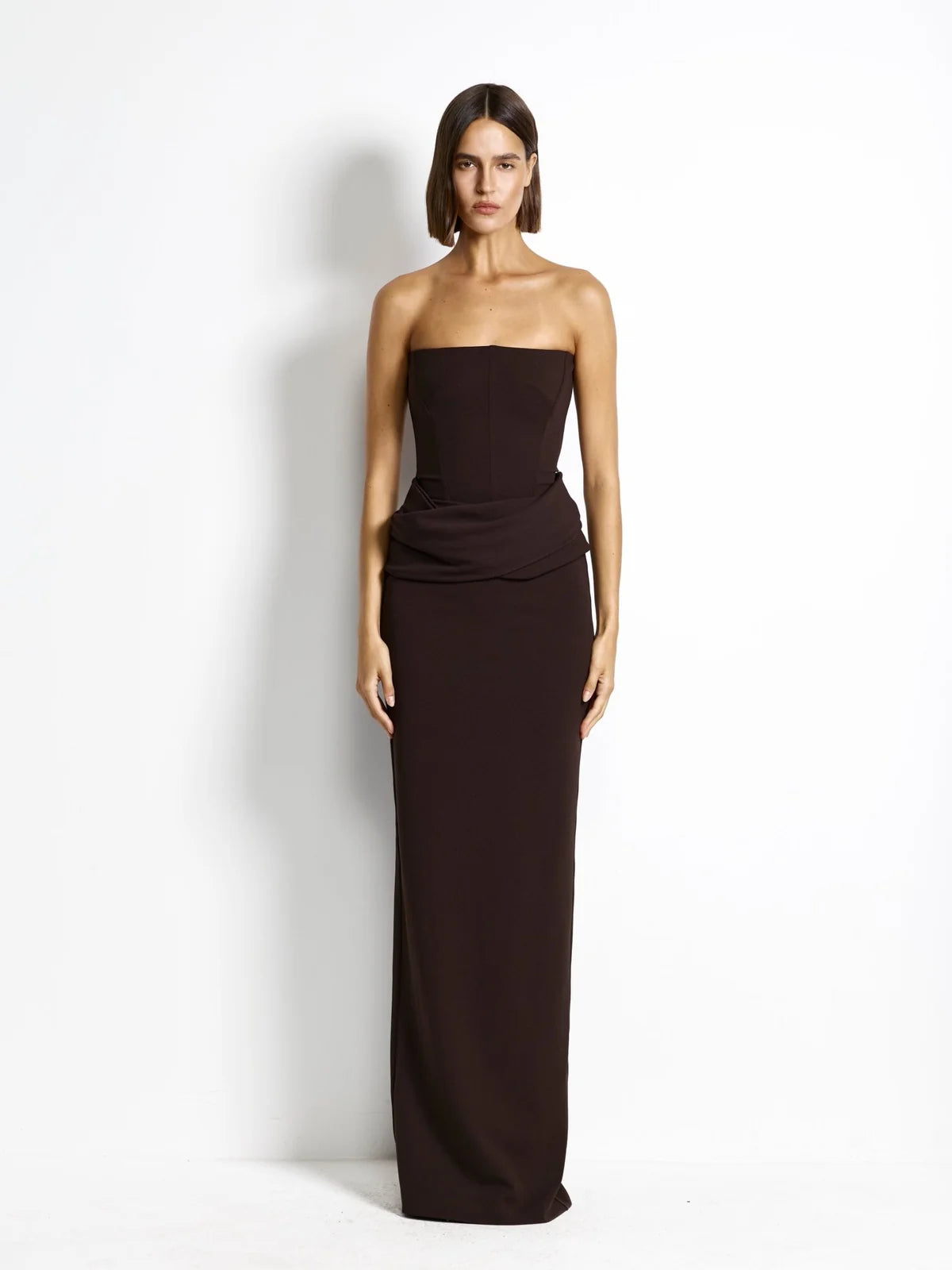 Elysian Collective Effie Kats Allegra Gown Coffee
