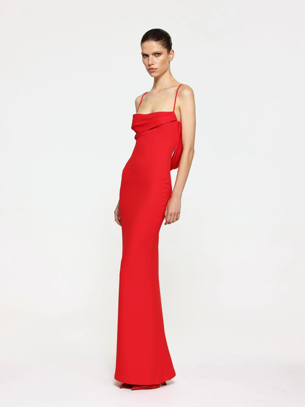 Elysian Collective Effie Kats Havilland Gown Cherry Red