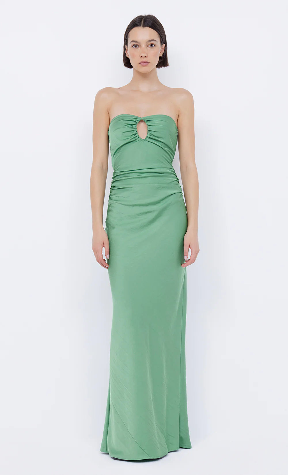 BEC + Bridge Emilia Strapless Dress in Green Apple, Size 6 AU