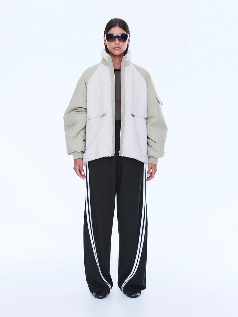 Elysian Collective Ena Pelly Alice Faux Fur Jacket Bone