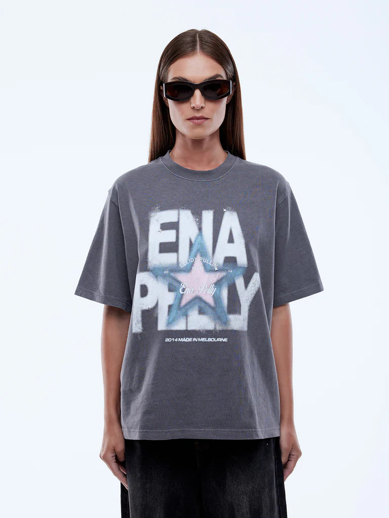 Elysian Collective Ena Pelly Ellidy Pullin Aurora Tee Washed Black