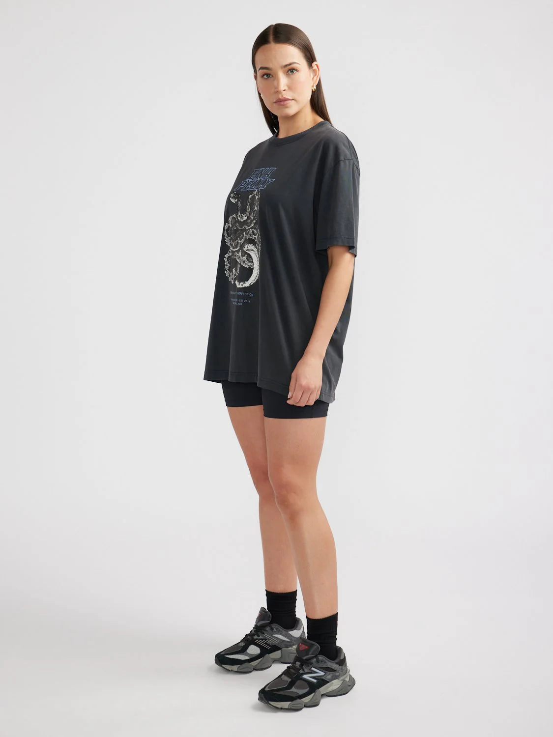 Elysian Collective Ena Pelly Jessie Oversized Tee Serpent Vintage Black