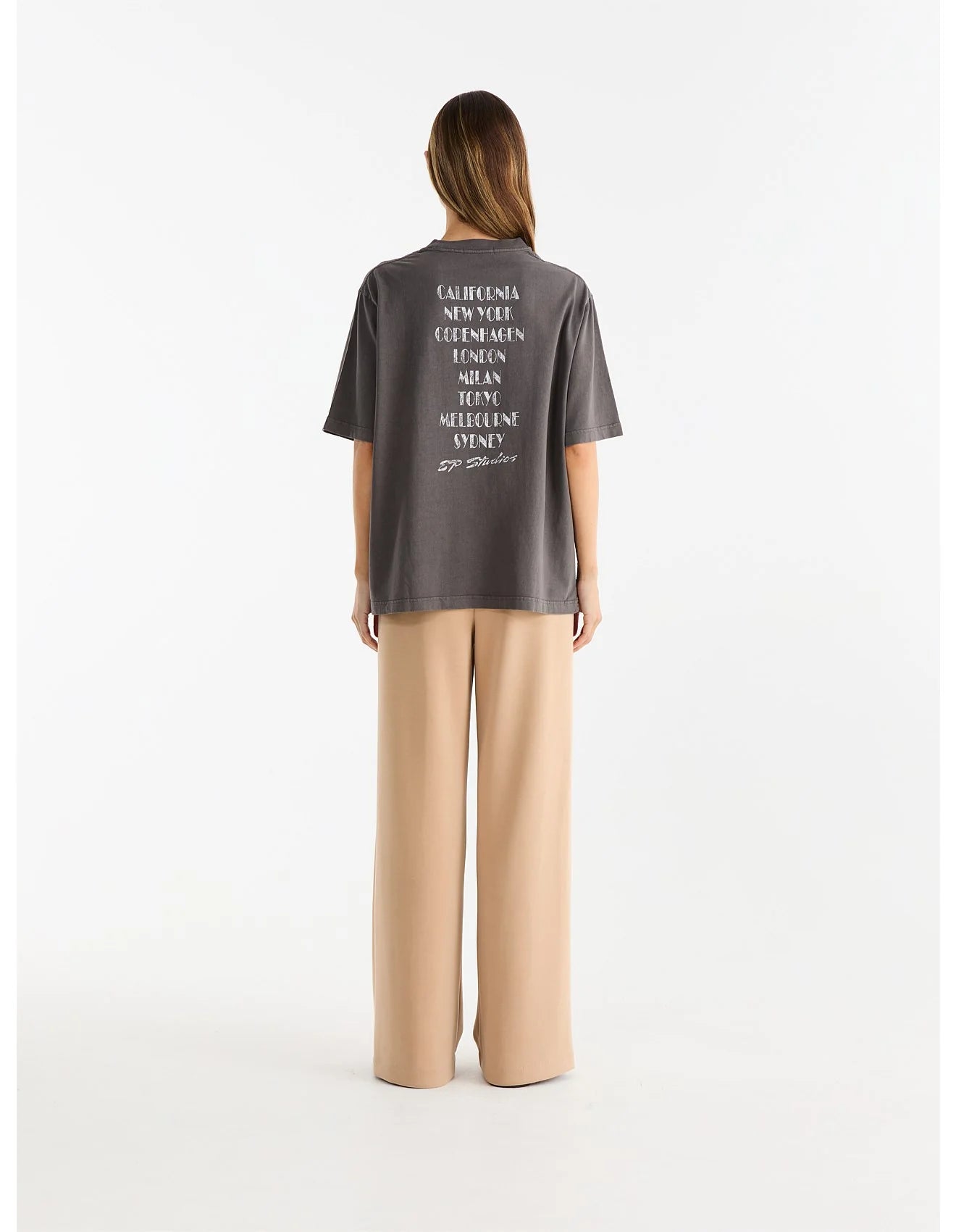 Elysian Collective Ena Pelly Tour Tee Smoke