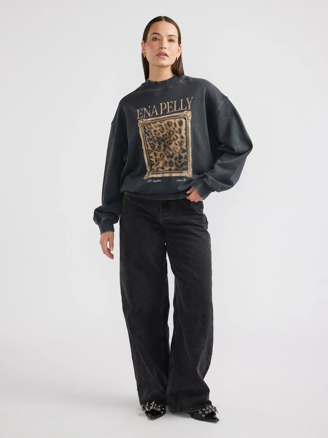 Elysian Collective Ena Pelly Revere Sweatshirt Vintage Black