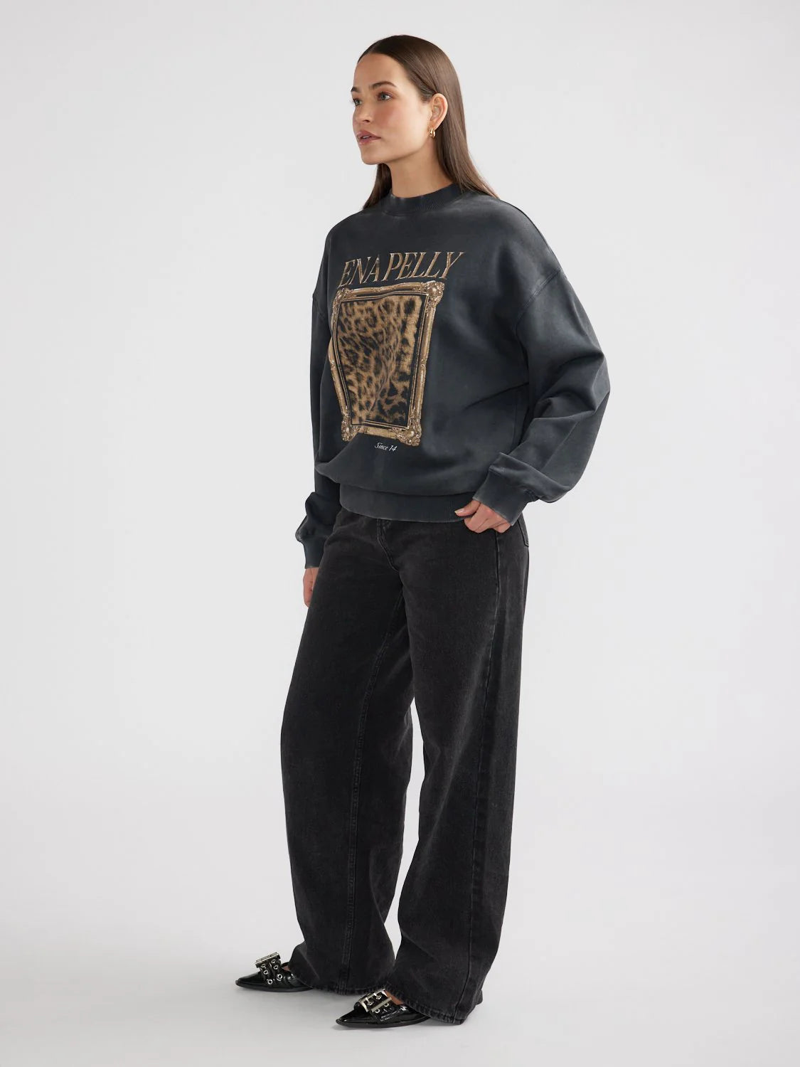 Elysian Collective Ena Pelly Revere Sweatshirt Vintage Black