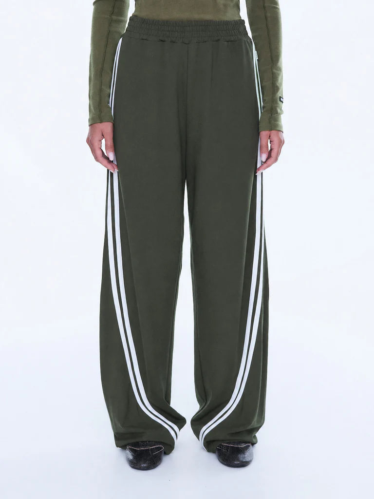 Elysian Collective Ena Pelly Valentina Stripe Pant Olive