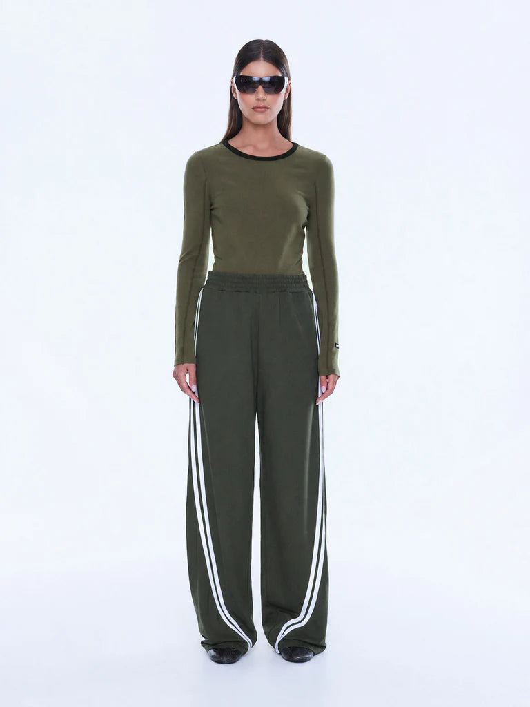 Elysian Collective Ena Pelly Valentina Stripe Pant Olive