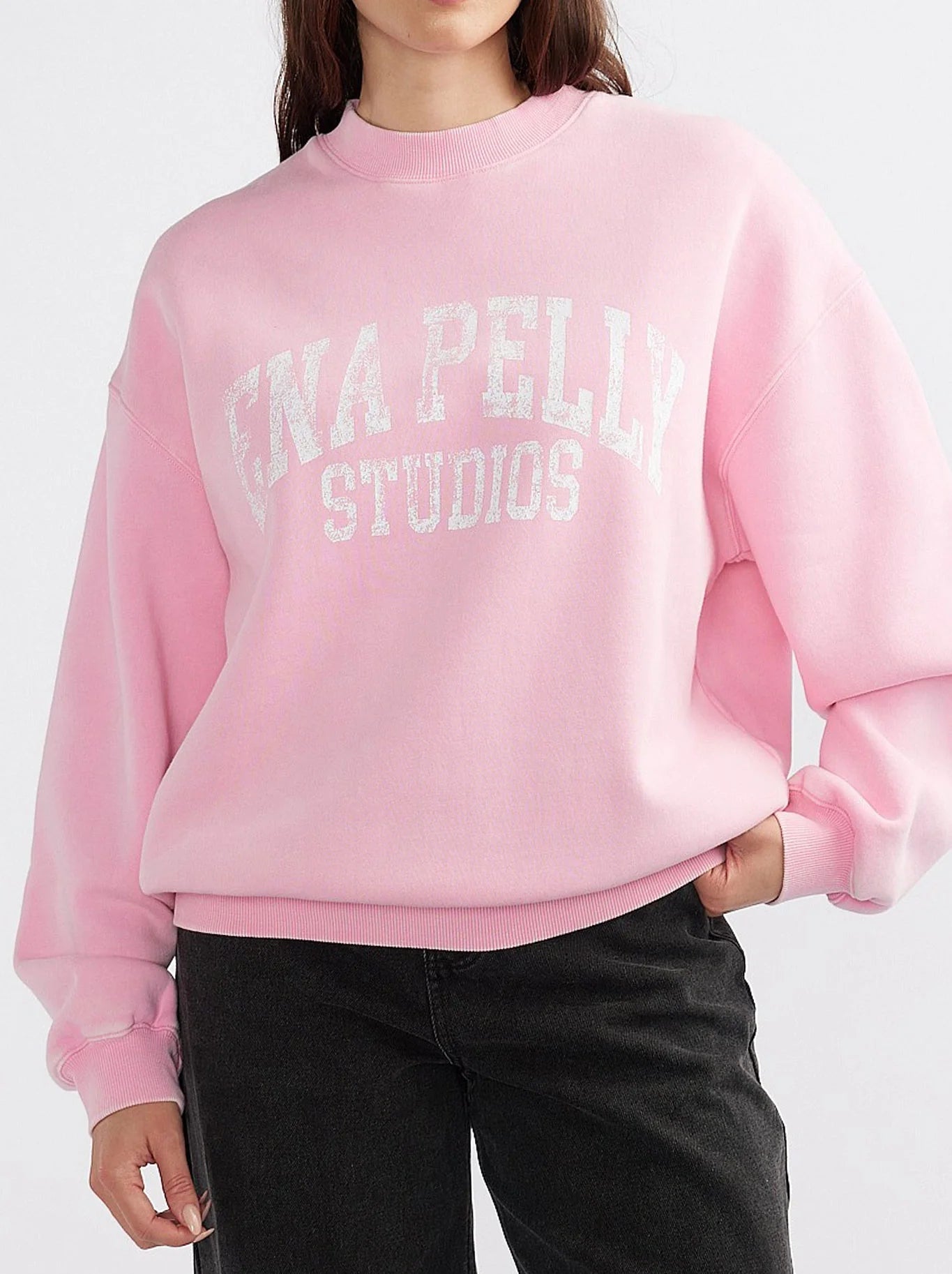 Elysian Collective Ena Pelly Vintage Sports Sweatshirt Washed Pink