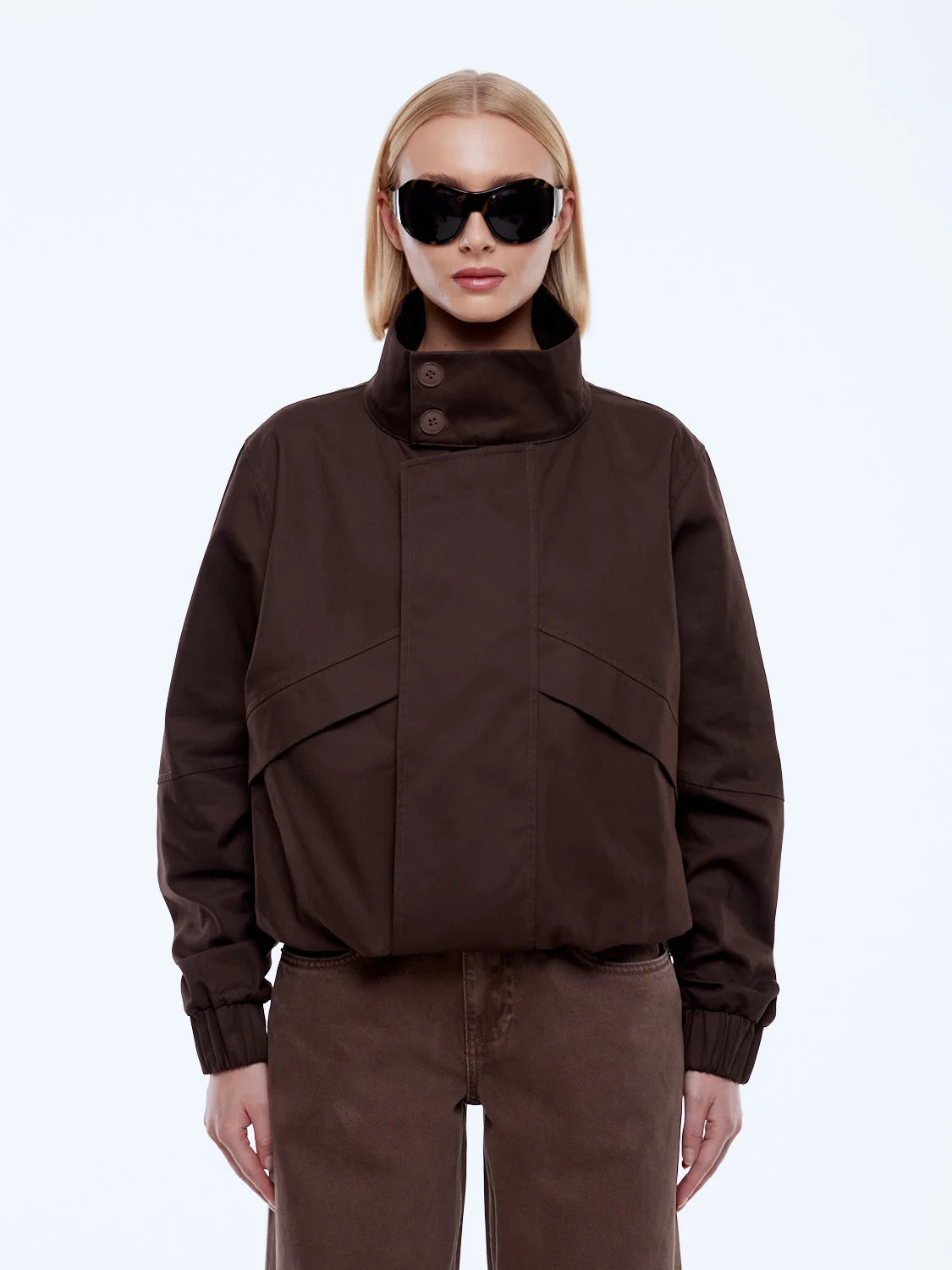 Elysian Collective Ena Pelly Zadie Bomber Chocolate