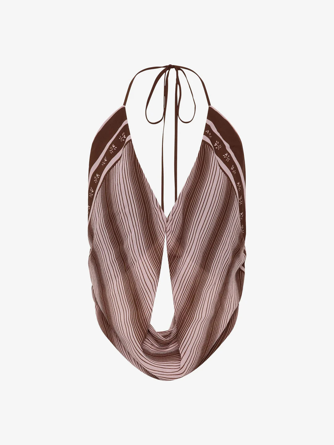 Elysian Collective Evely Halter Top Geo Scarf Print