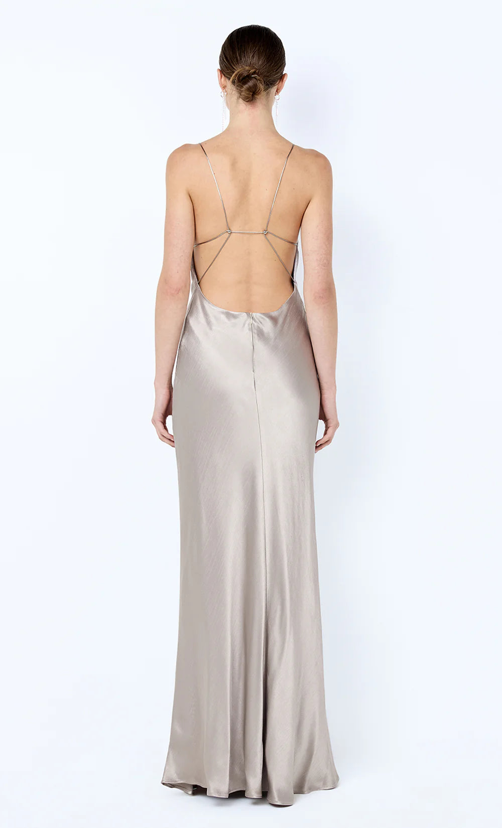 Elysian Collective Florence Scoop Maxi Dress Silver