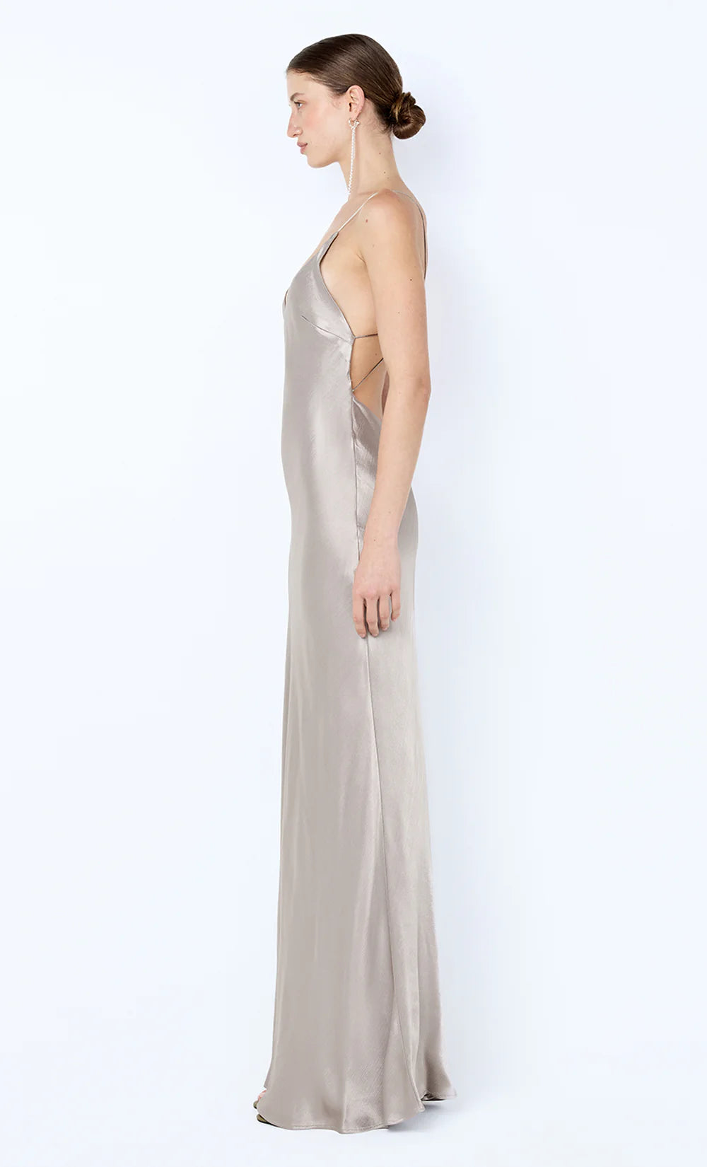 Elysian Collective Florence Scoop Maxi Dress Silver