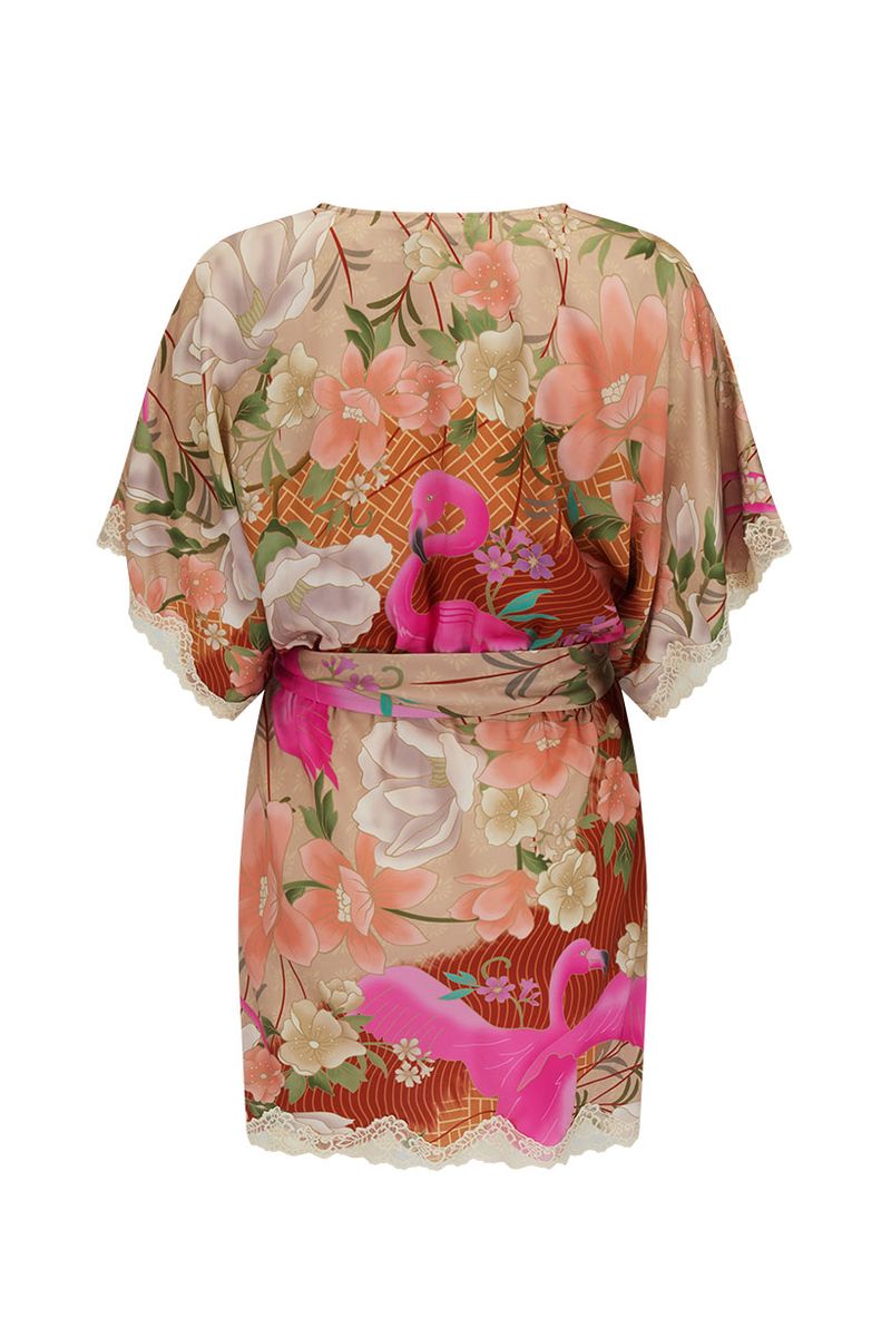 Elysian Collective Spell Floridian Lace Mini Dress Coral