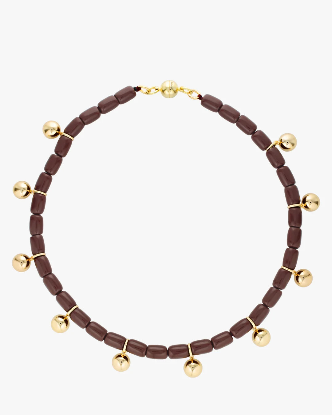 Elysian Collective Gimme Resin Necklace Burgundy Gold