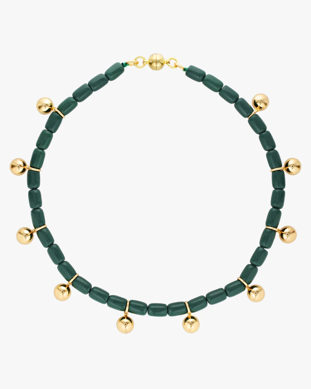 Elysian Collective Gimme Resin Necklace Forest Green Gold