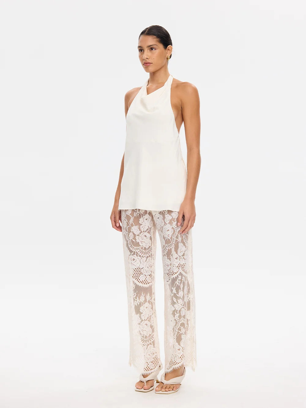 Elysian Collective Kivari Arabella Halter Top Cream