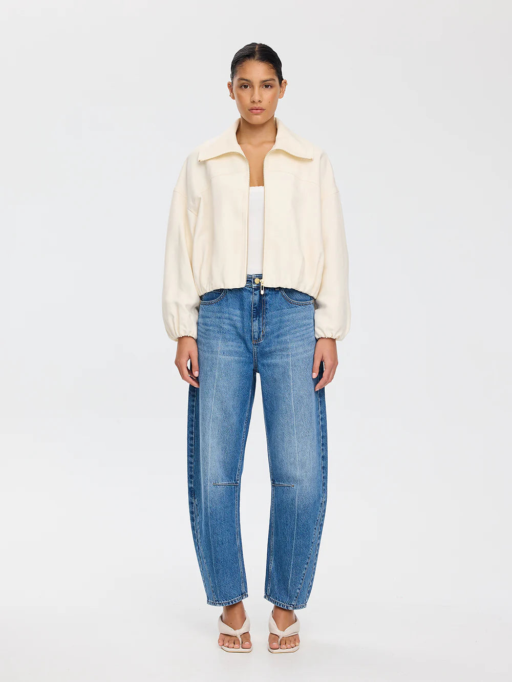 Elysian Collective Kivari Cass Cropped Jacket Ivory